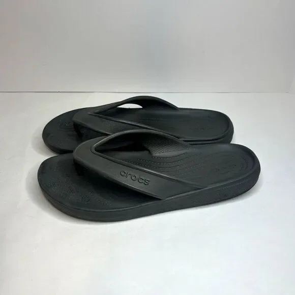 Crocs Gray Flip Flop Sandals Comfy Durable Unisex - Picture 10 of 10